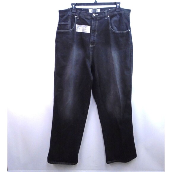 Godbody Y2K Baggy Jeans Men 42x33 Black Denim Wide Leg Skater Grunge